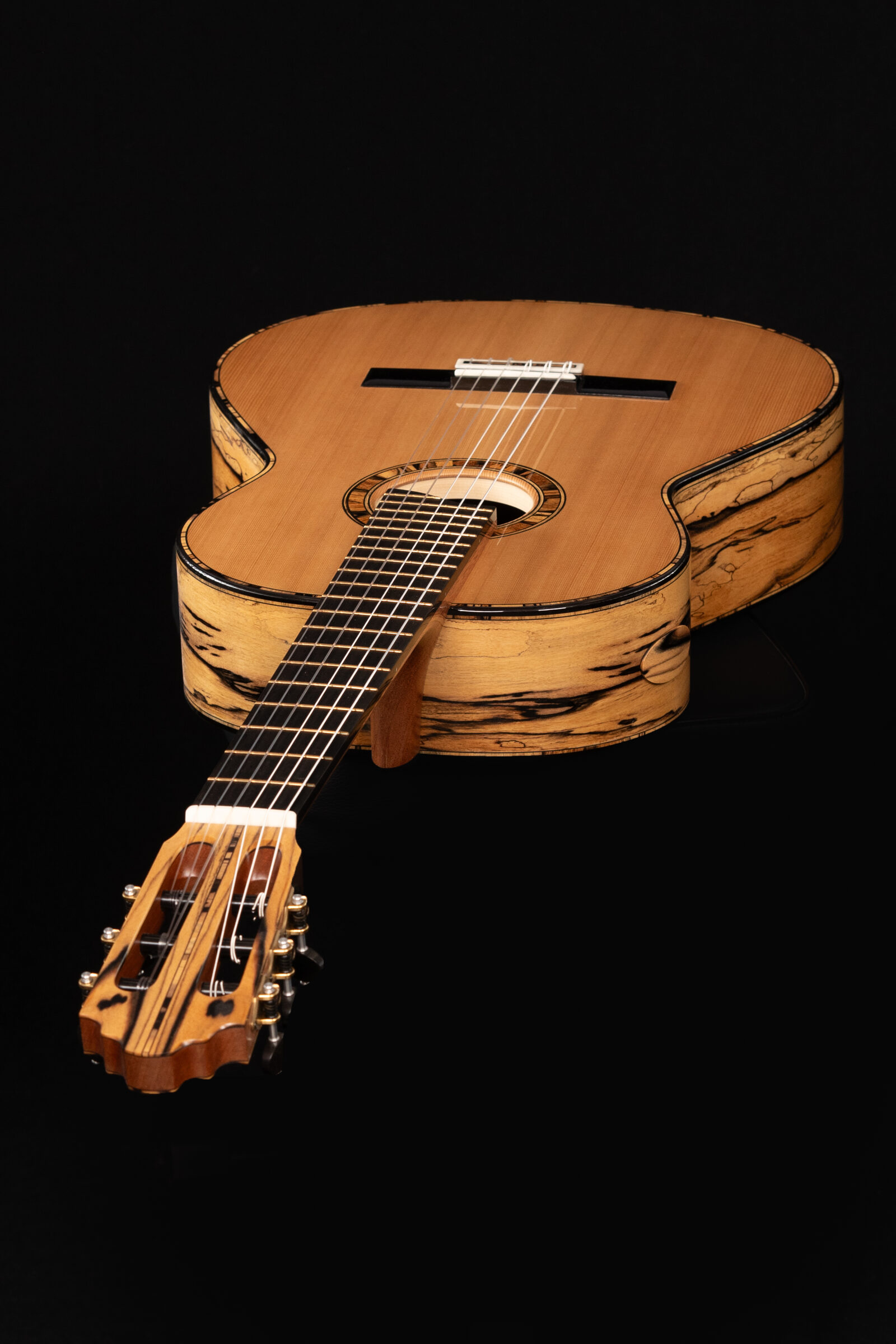 Handcrafted Ryer guitar in black and white