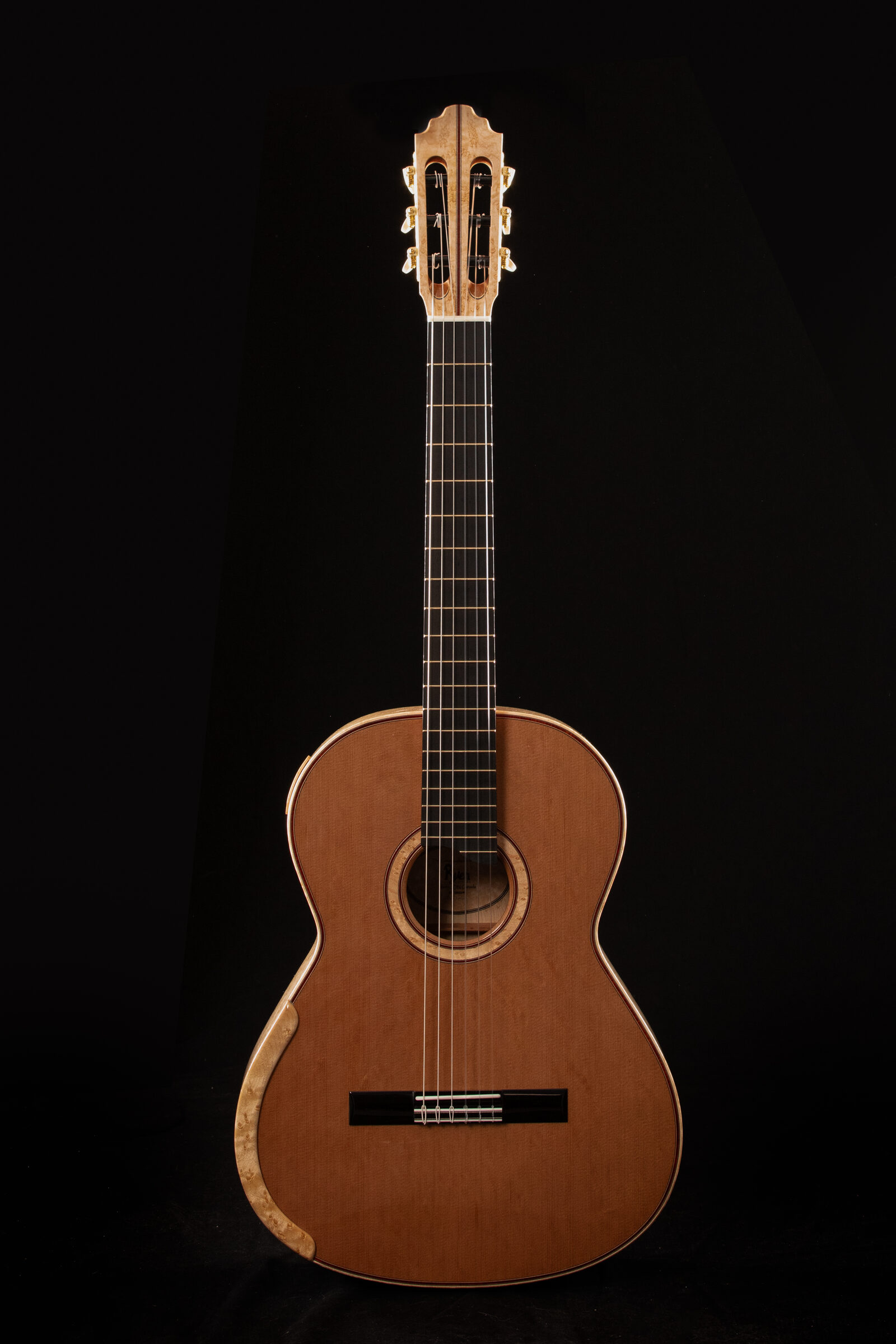 Handcrafted Ryer classical guitar front view
