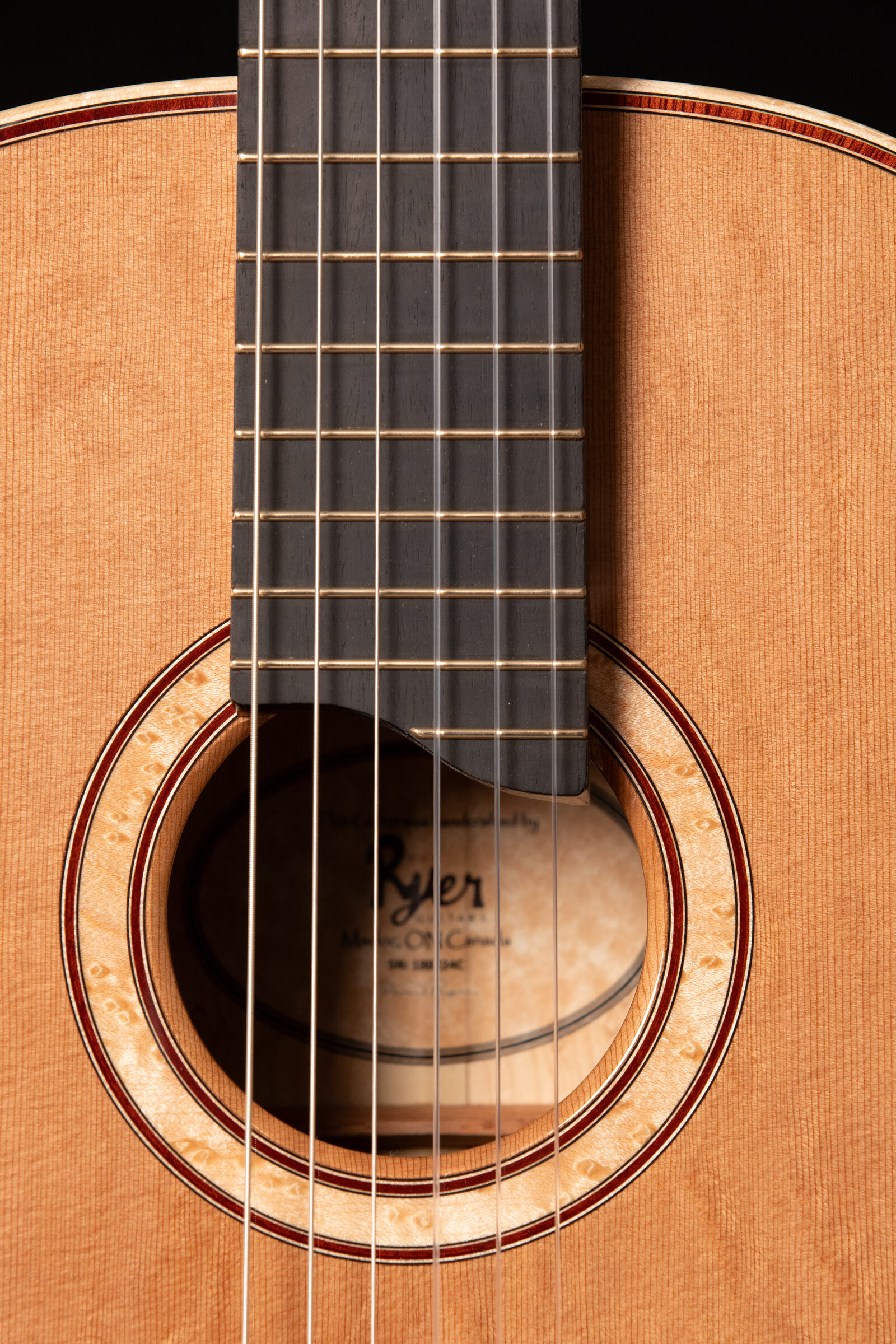 Handmade Ryer guitar headstock