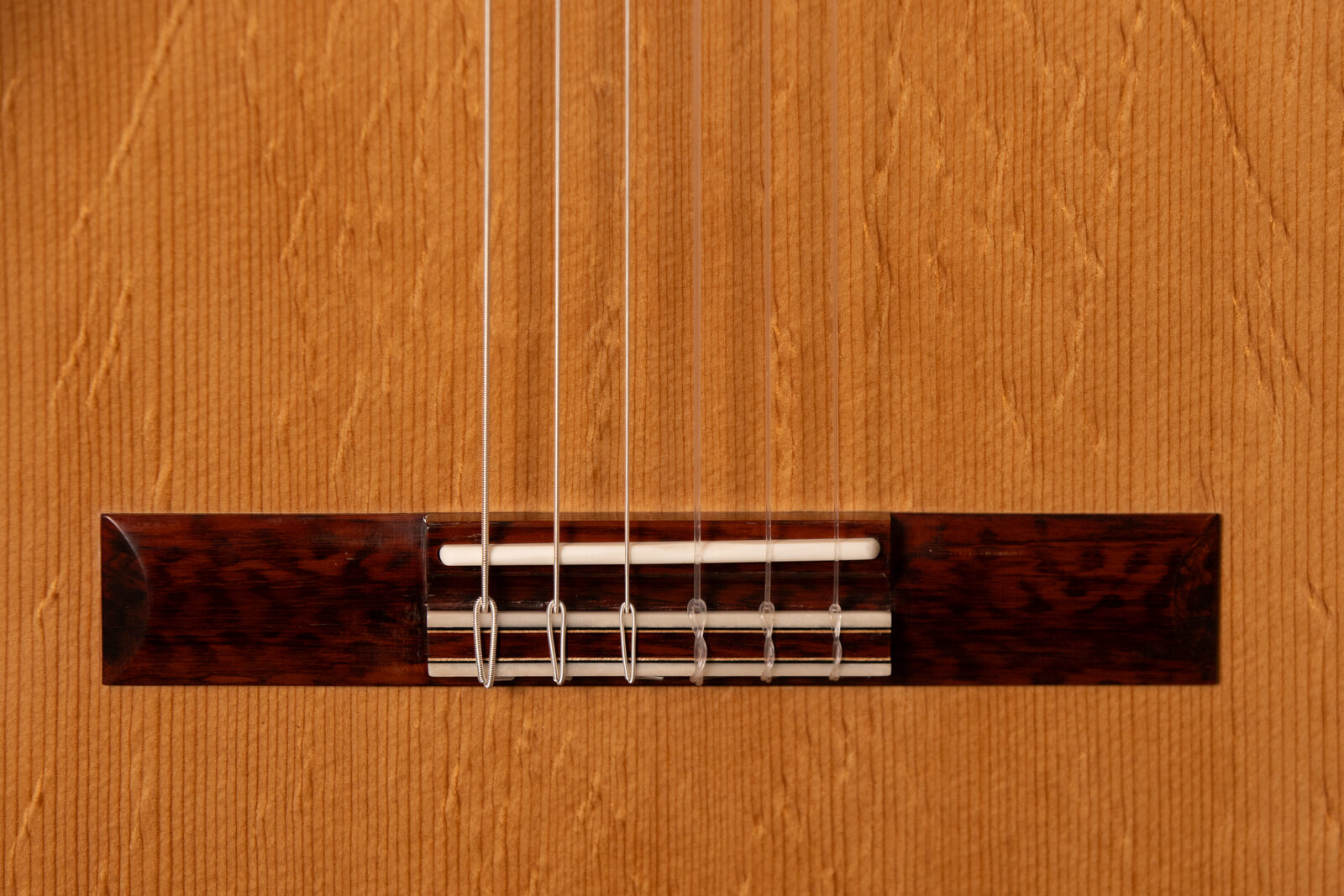 Ryer guitar mahogany neck detail